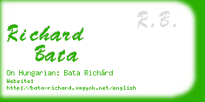 richard bata business card